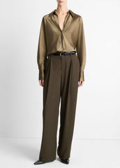 Silk Bias Long-Sleeve Blouse in Long Sleeve | Vince Online