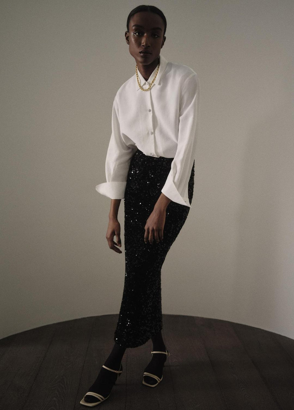 Refined Twill Covered-Button Shirt in Long Sleeve | Vince discount