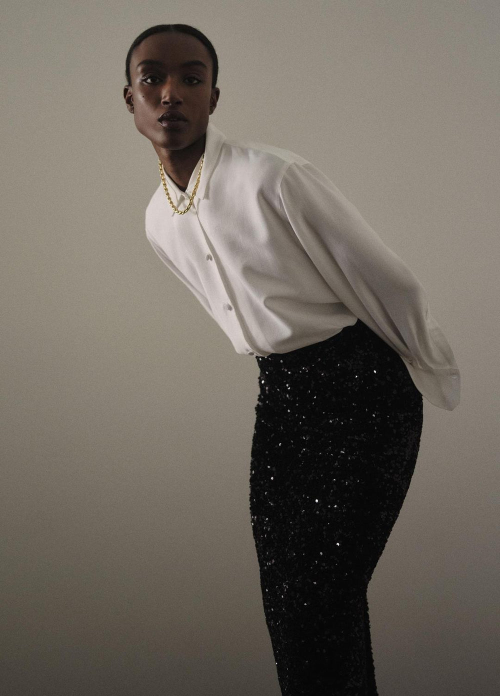 Refined Twill Covered-Button Shirt in Long Sleeve | Vince discount