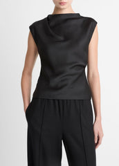 Satin Draped Cowl-Neck Top in Tank Tops | Vince for sale
