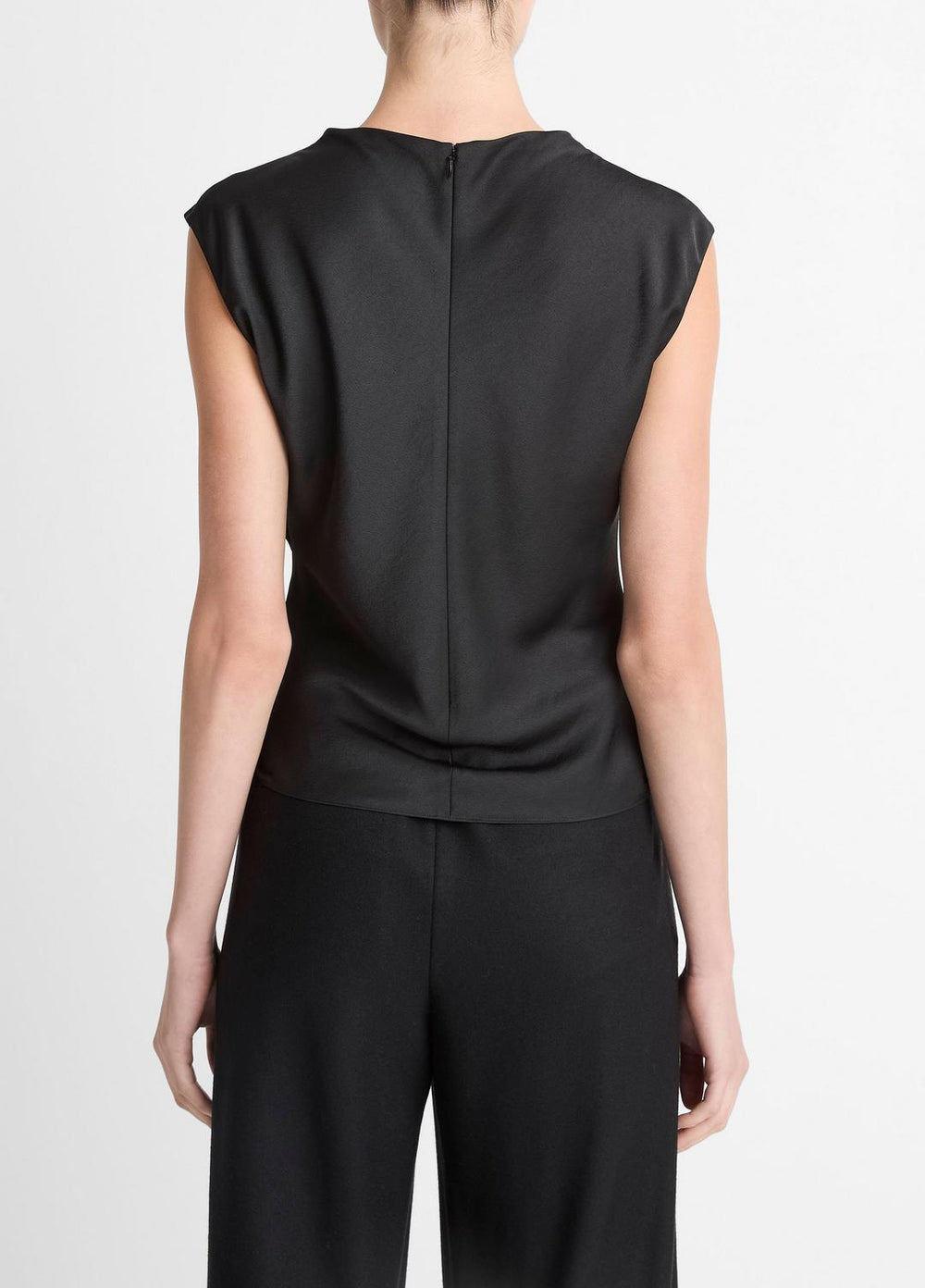 Satin Draped Cowl-Neck Top in Tank Tops | Vince for sale