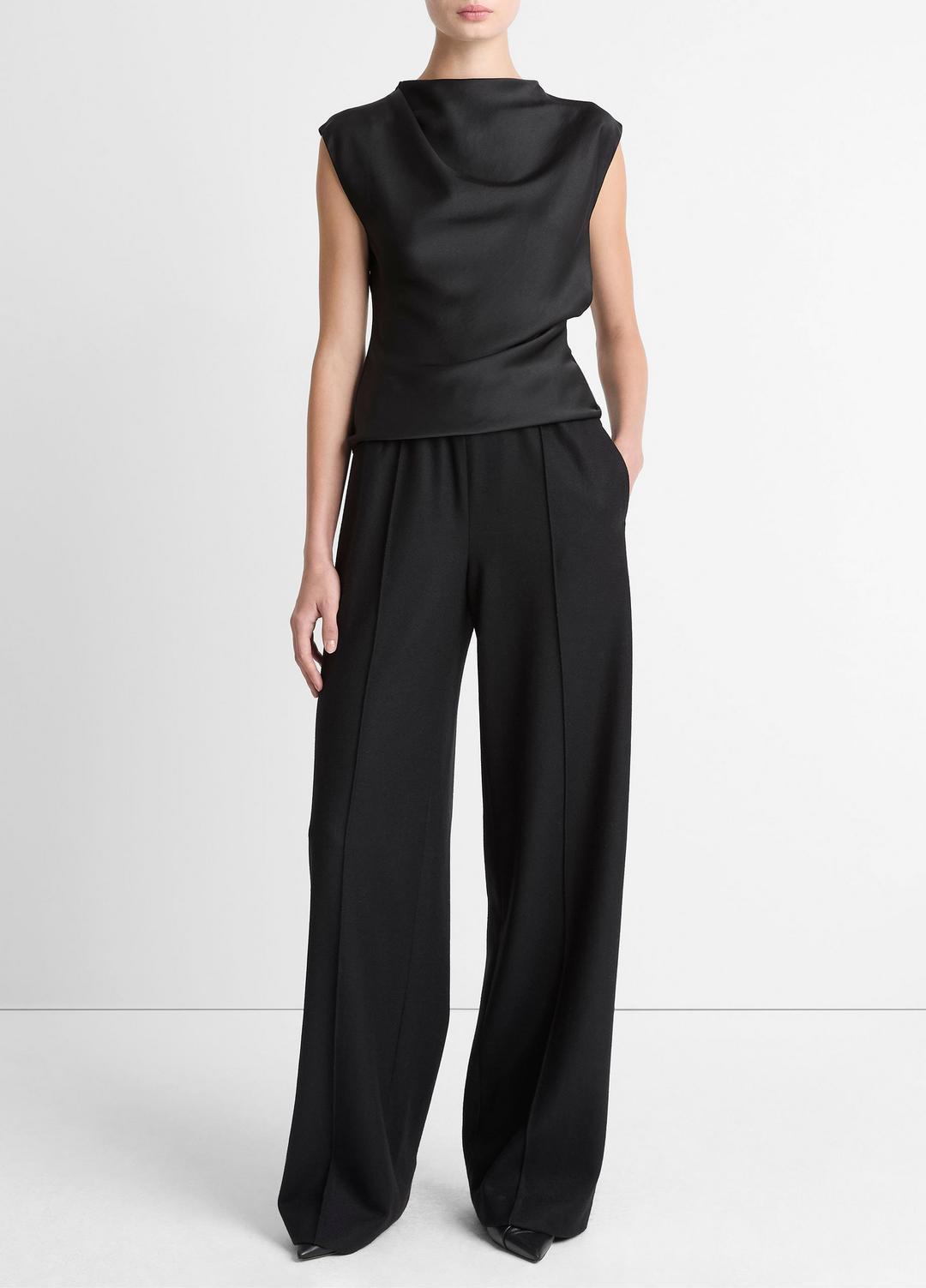 Satin Draped Cowl-Neck Top in Tank Tops | Vince for sale