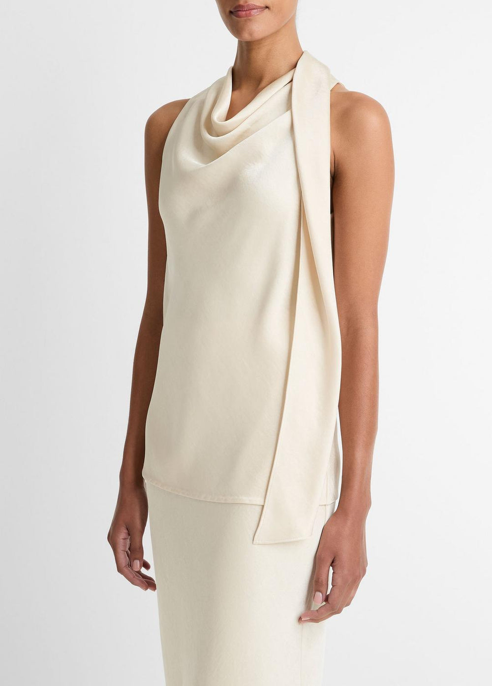 Satin Scarf Top in Tank Tops | Vince Online