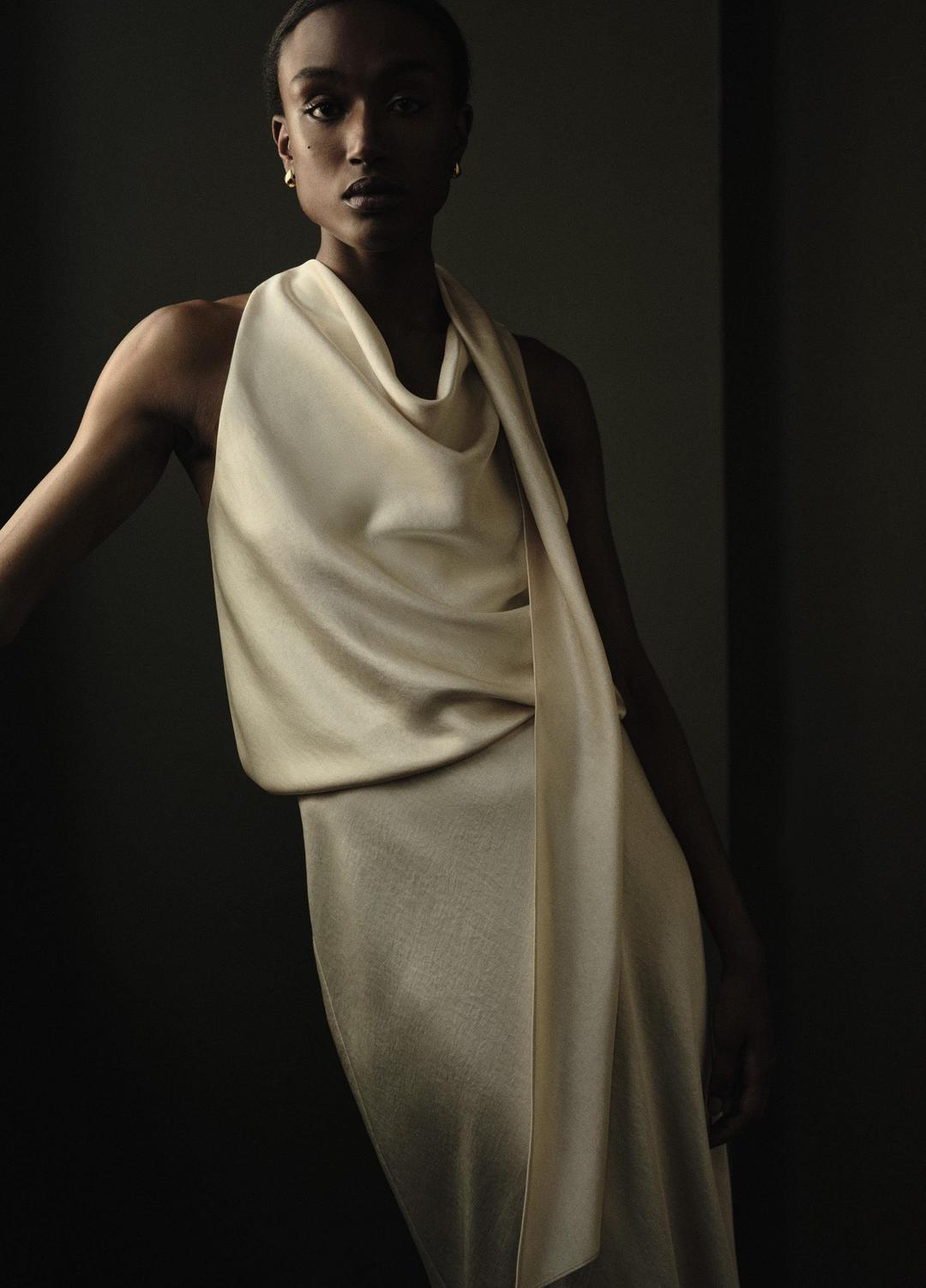Satin Scarf Top in Tank Tops | Vince Online