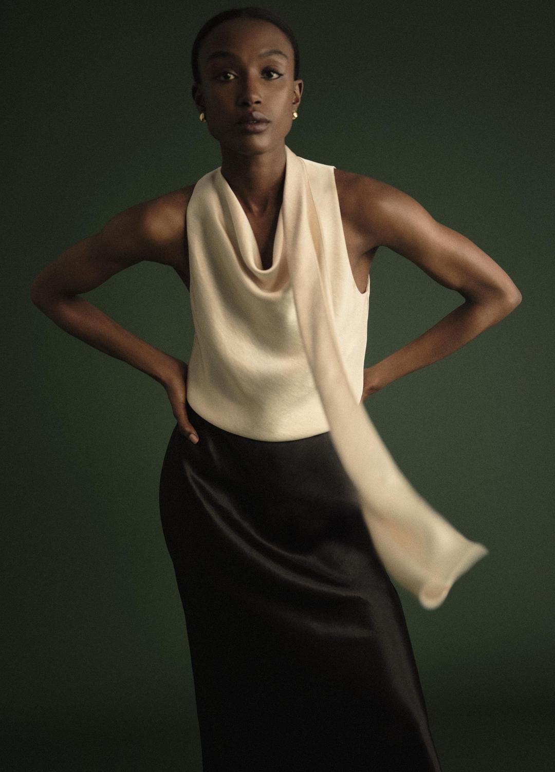 Satin Scarf Top in Tank Tops | Vince Online