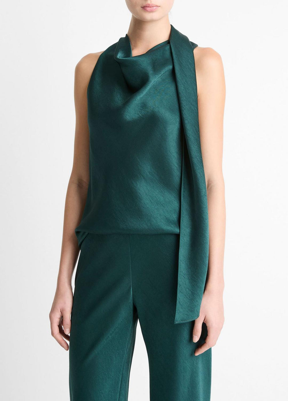 Satin Scarf Top in Tank Tops | Vince discount