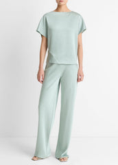 Draped Satin Dolman-Sleeve Blouse in Short Sleeve | Vince sale