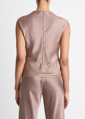Satin Draped Cowl-Neck Top in Tank Tops | Vince near me