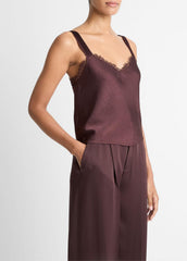 Lace-Trim Satin Camisole in Tank Tops | Vince outlet