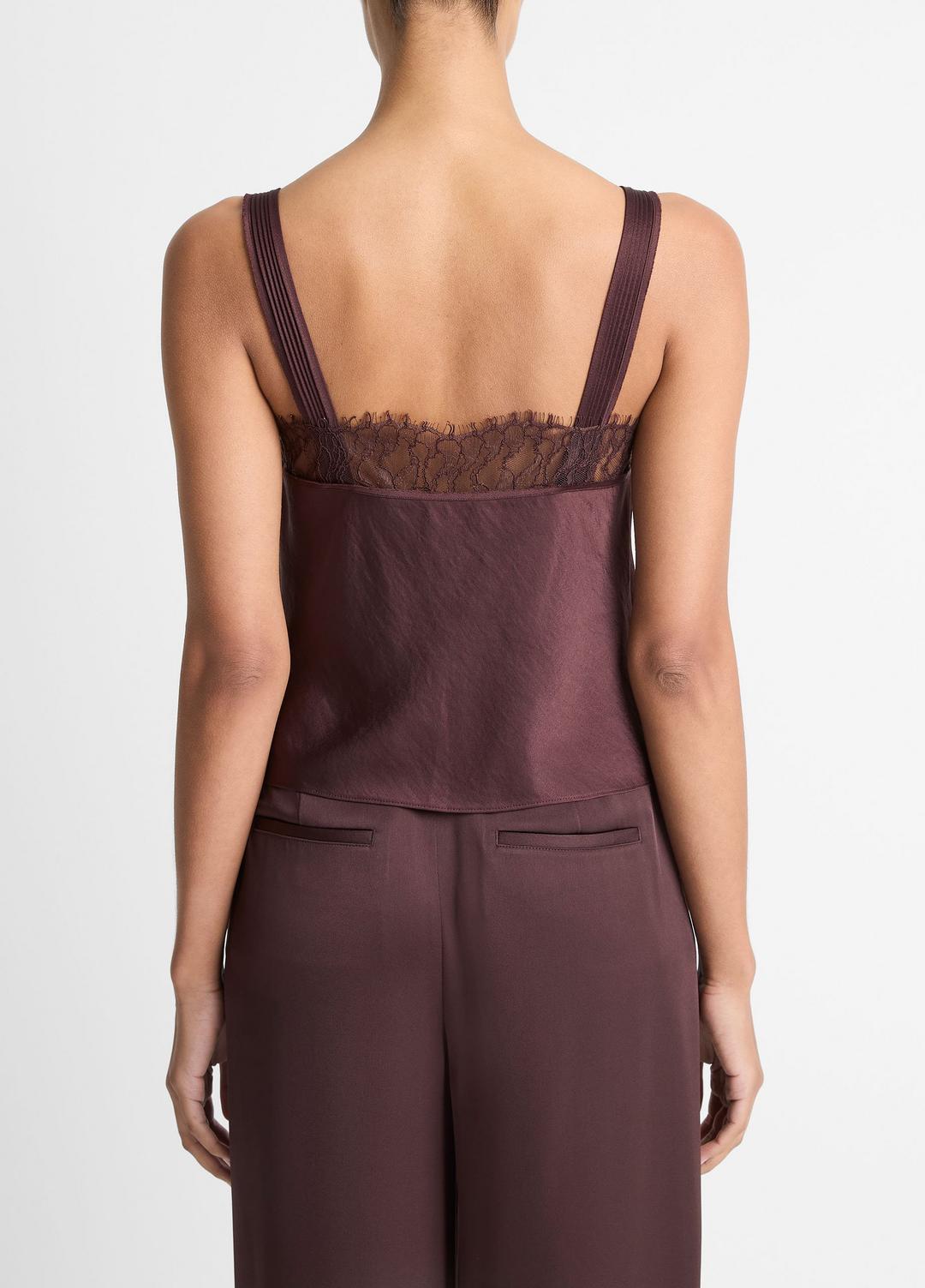 Lace-Trim Satin Camisole in Tank Tops | Vince outlet