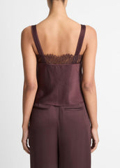 Lace-Trim Satin Camisole in Tank Tops | Vince outlet