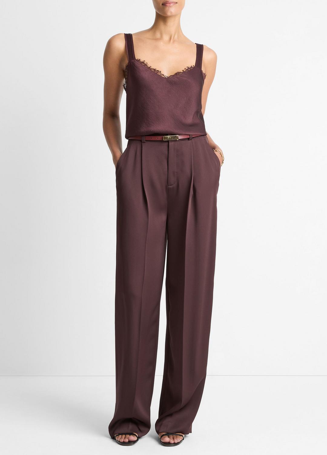 Lace-Trim Satin Camisole in Tank Tops | Vince outlet