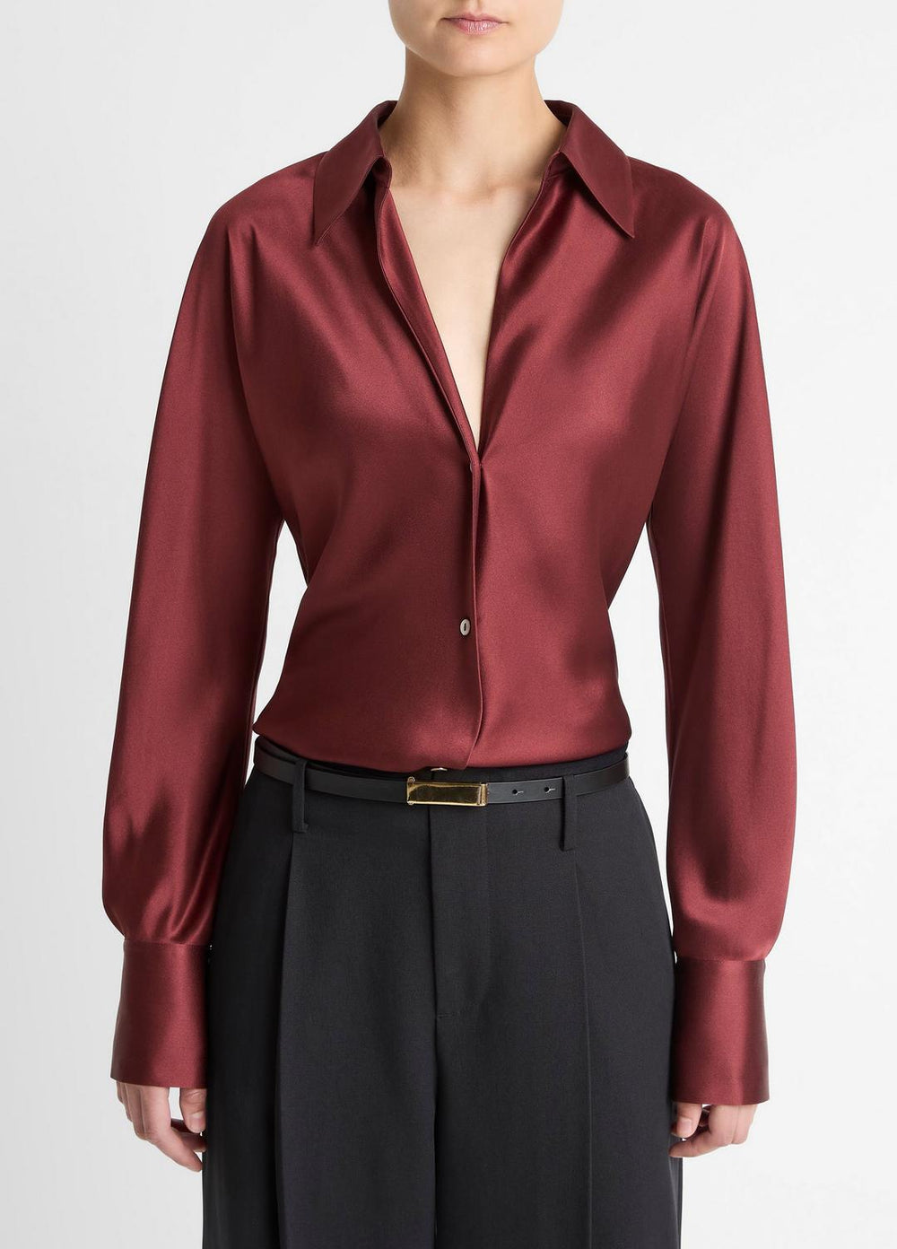 Silk Bias Long-Sleeve Blouse in Long Sleeve | Vince sale