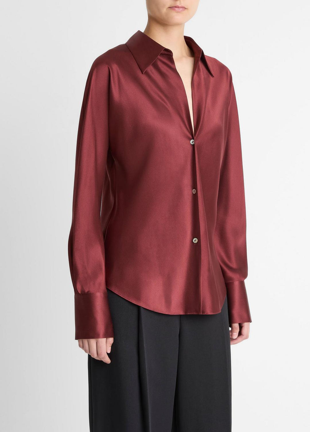Silk Bias Long-Sleeve Blouse in Long Sleeve | Vince sale