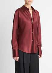 Silk Bias Long-Sleeve Blouse in Long Sleeve | Vince sale