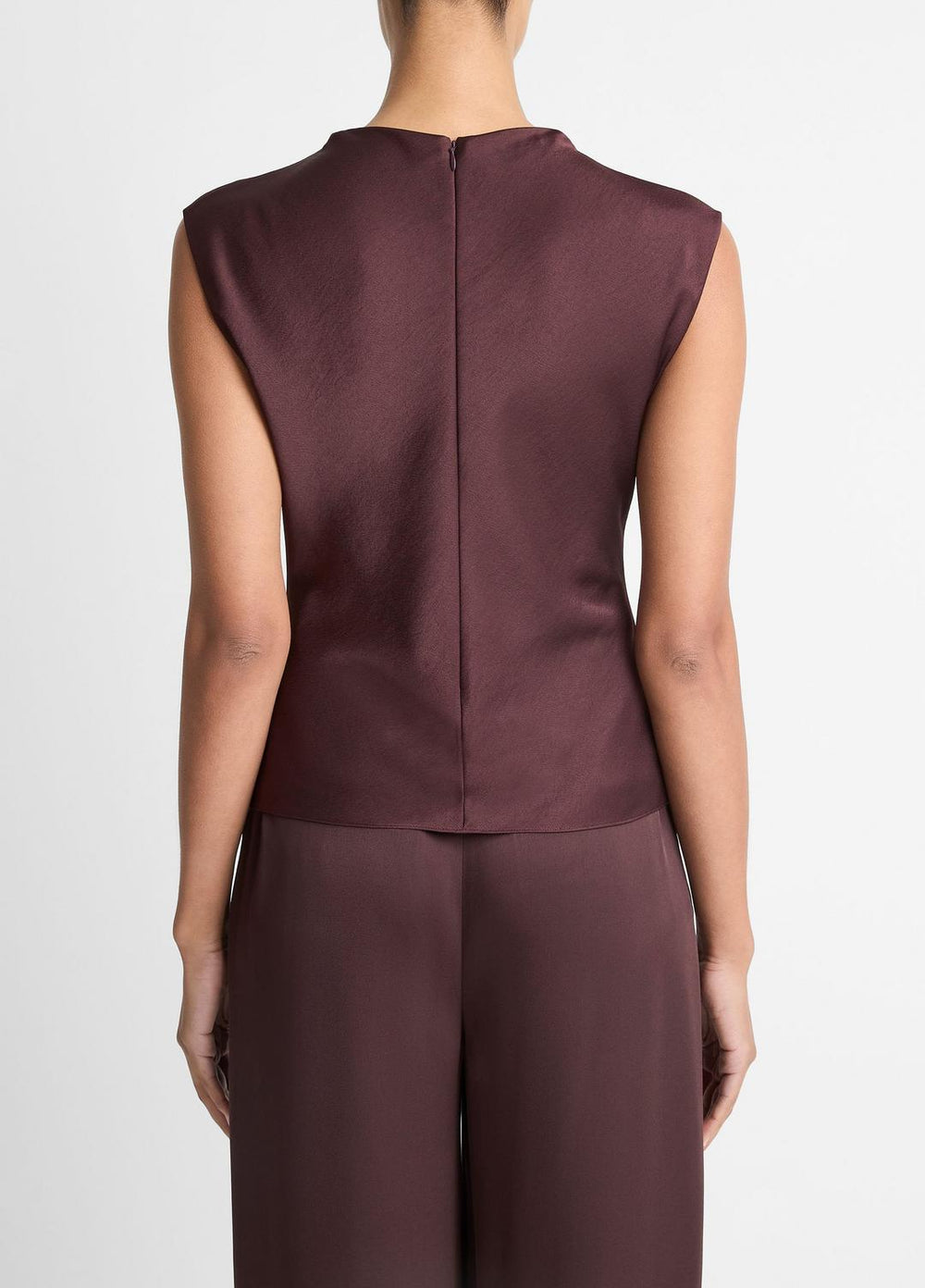 Satin Draped Cowl-Neck Top in Tank Tops | Vince for sale