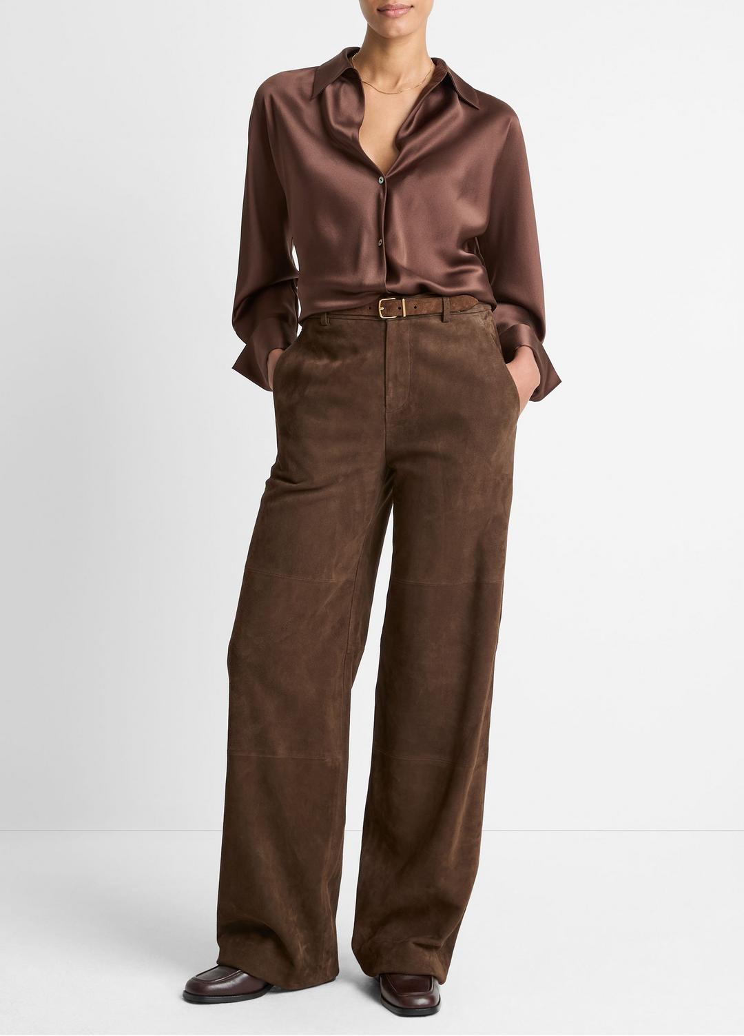 Silk Bias Long-Sleeve Blouse in Long Sleeve | Vince US