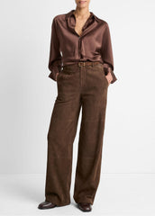 Silk Bias Long-Sleeve Blouse in Long Sleeve | Vince US