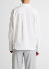 Cotton Cropped Button-Front Shirt  in Long Sleeve | Vince for sale