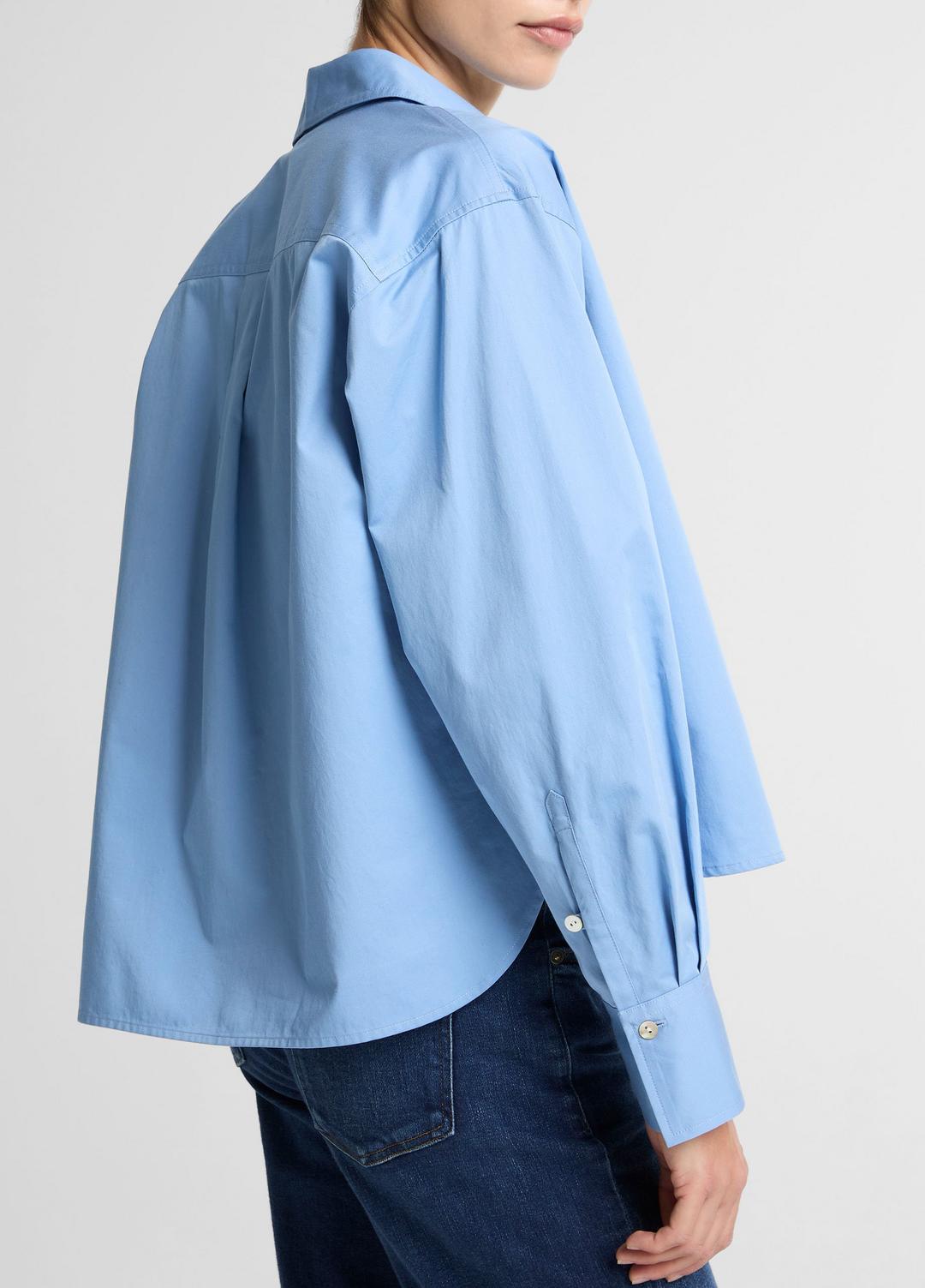 Cotton Cropped Button-Front Shirt  in Long Sleeve | Vince near me