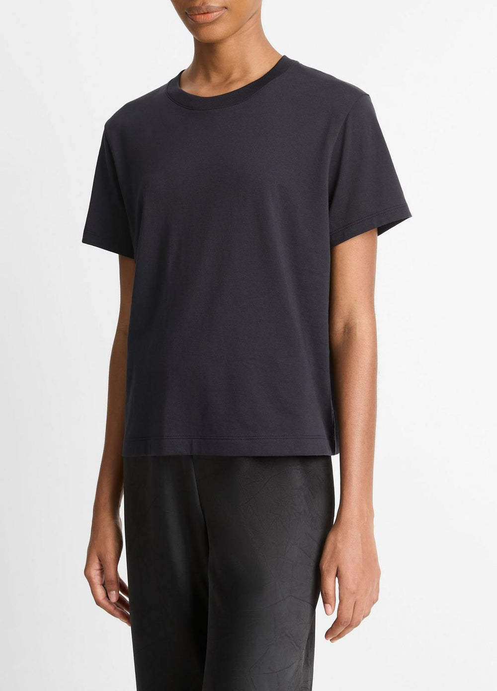 Pima Cotton Crew Neck T-Shirt in Short Sleeve | Vince for sale