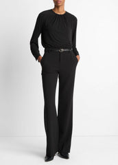 Matte Jersey Gathered Blouse in Long Sleeve | Vince discount