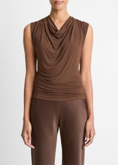 Jersey Draped Cowl-Neck Top in Tank Tops | Vince for sale