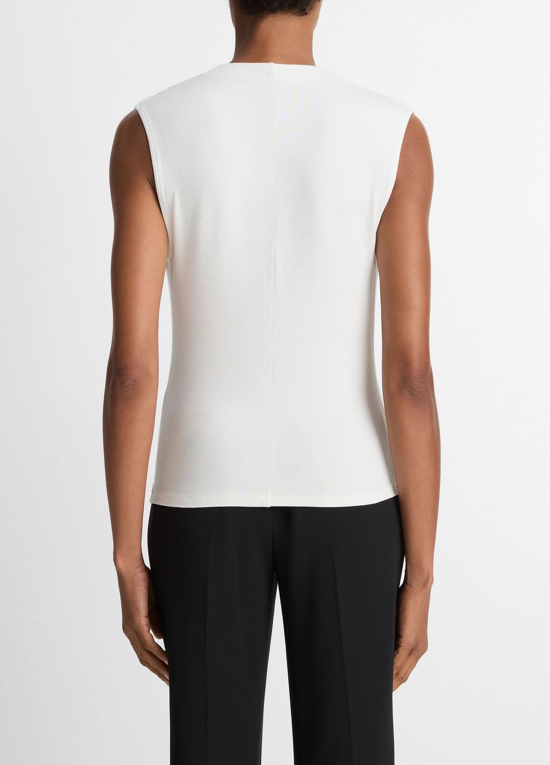 Jersey Draped Cowl-Neck Top in Tank Tops | Vince on sale