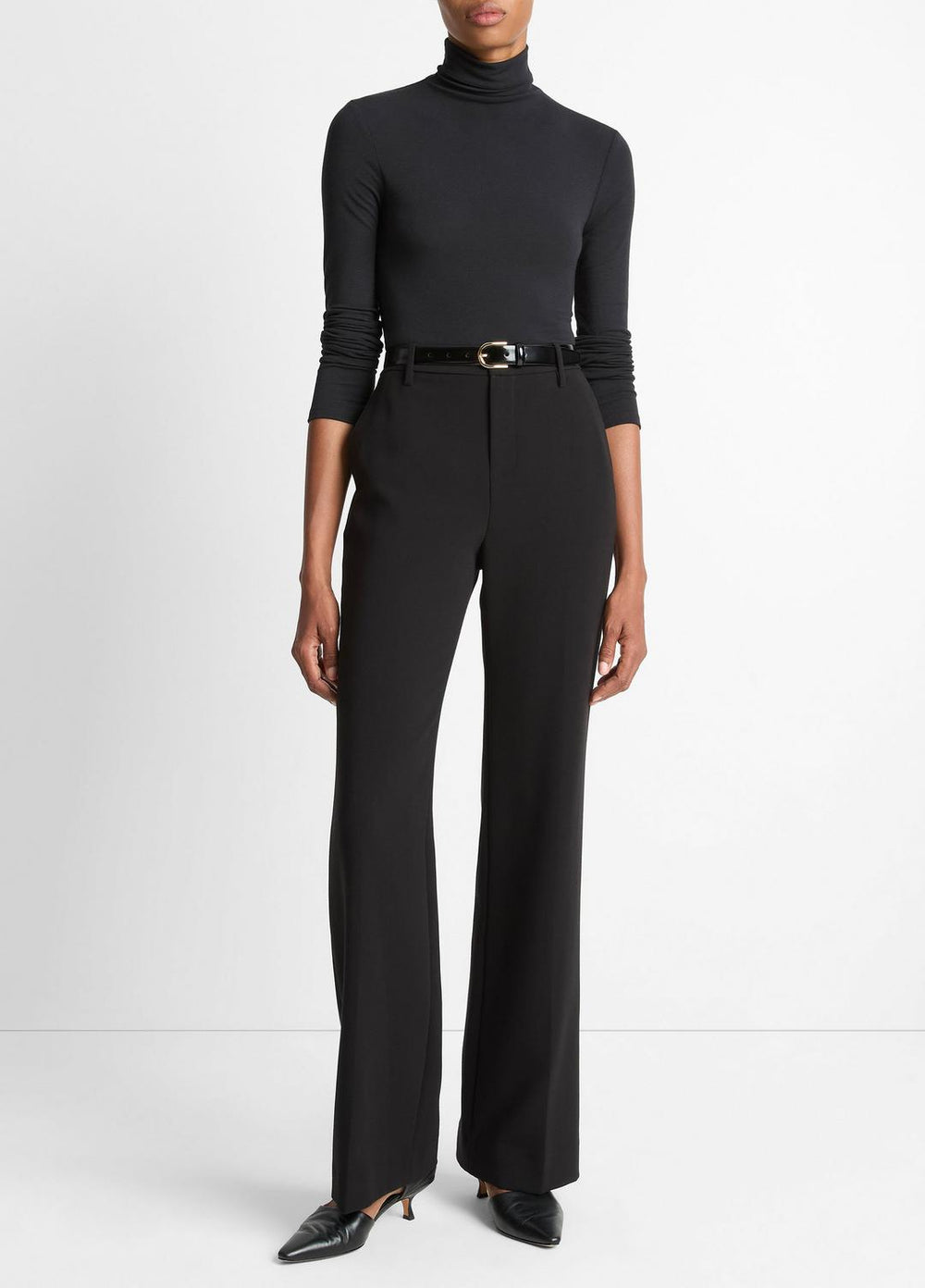 Essential Long-Sleeve Turtleneck Top in Long Sleeve | Vince US