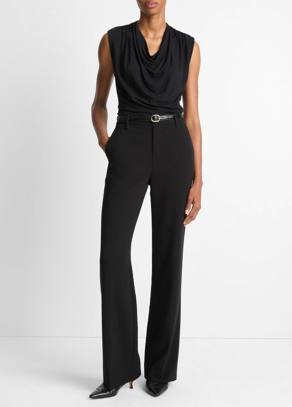 Jersey Draped Cowl-Neck Top in Tank Tops | Vince discount