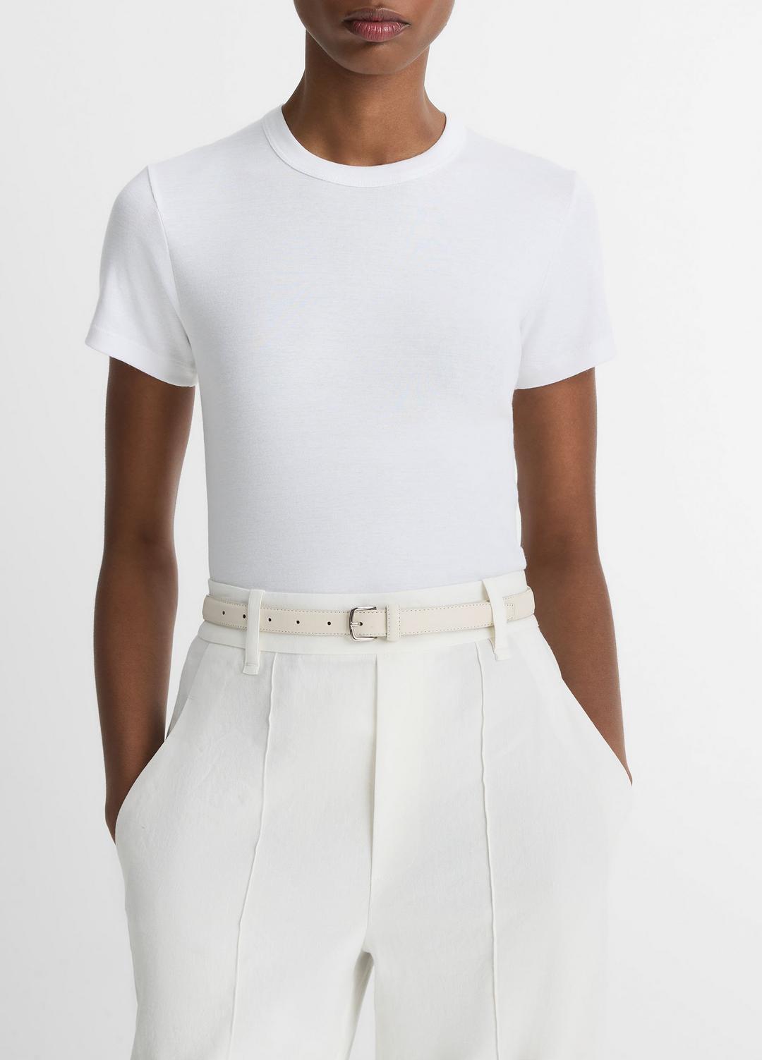 Pima Cotton-Blend '90s Shrunken T-Shirt in Short Sleeve | Vince near me