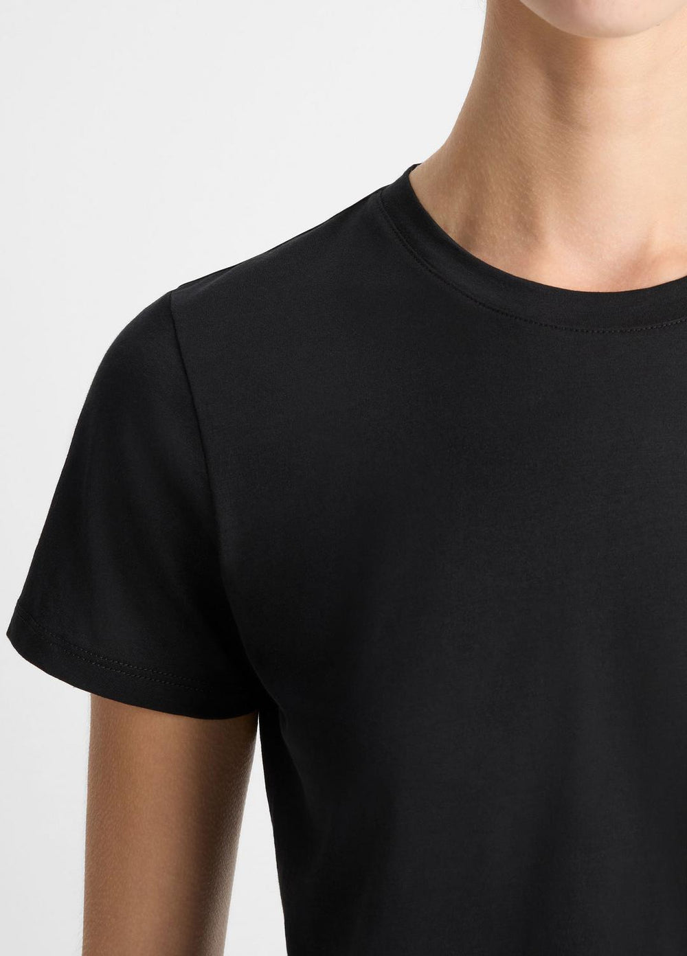 Essential Pima Cotton Crew Neck T-Shirt in Short Sleeve | Vince outlet