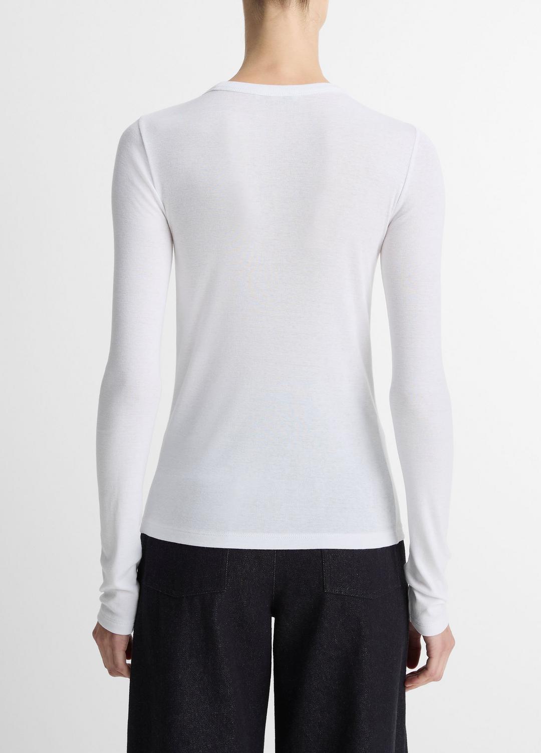 Essential Pima Cotton-Blend Long-Sleeve T-Shirt in Long Sleeve | Vince sale