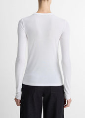 Essential Pima Cotton-Blend Long-Sleeve T-Shirt in Long Sleeve | Vince sale
