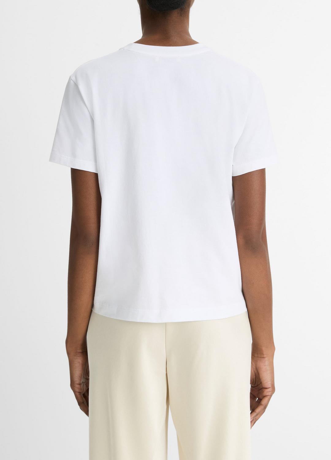 Pima Cotton Crew Neck T-Shirt in Short Sleeve | Vince US