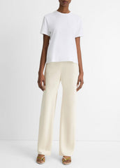 Pima Cotton Crew Neck T-Shirt in Short Sleeve | Vince US