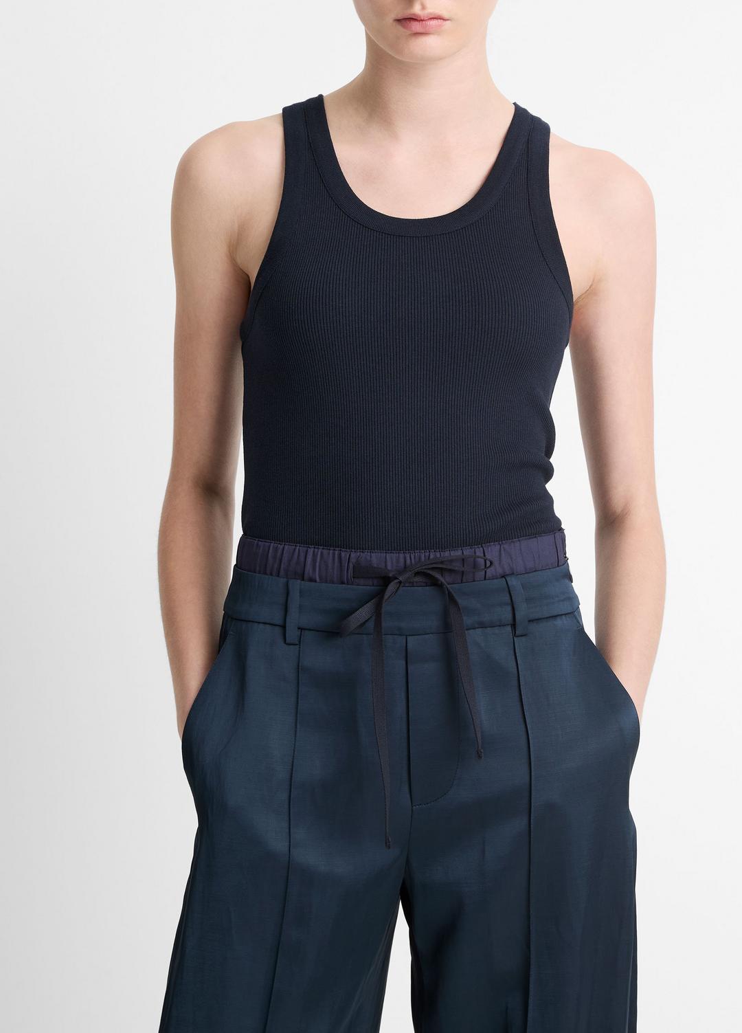 Ribbed Scoop-Neck Tank in Tank Tops | Vince Online