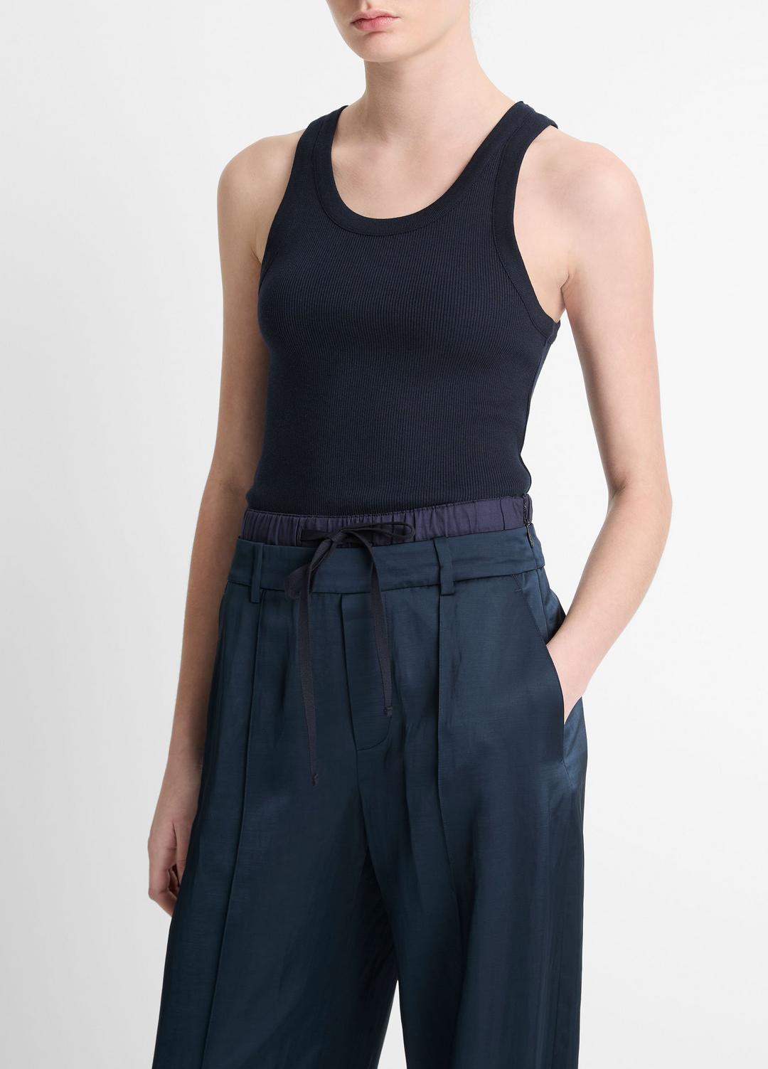 Ribbed Scoop-Neck Tank in Tank Tops | Vince Online