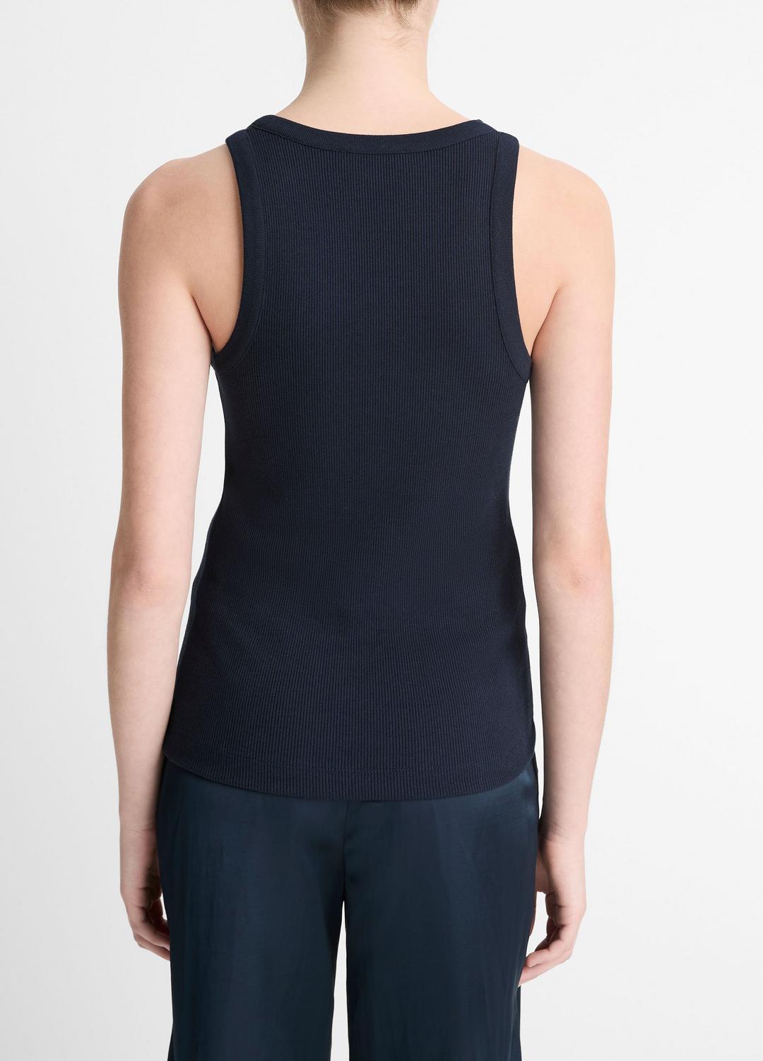 Ribbed Scoop-Neck Tank in Tank Tops | Vince Online
