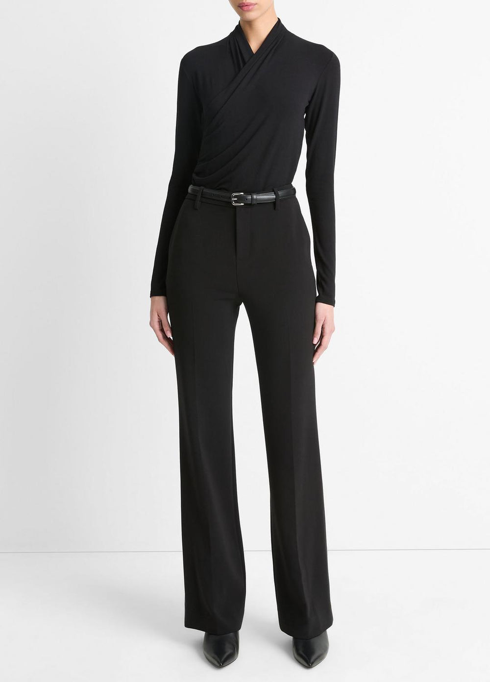 Fixed Wrap Long-Sleeve Top in Long Sleeve | Vince near me
