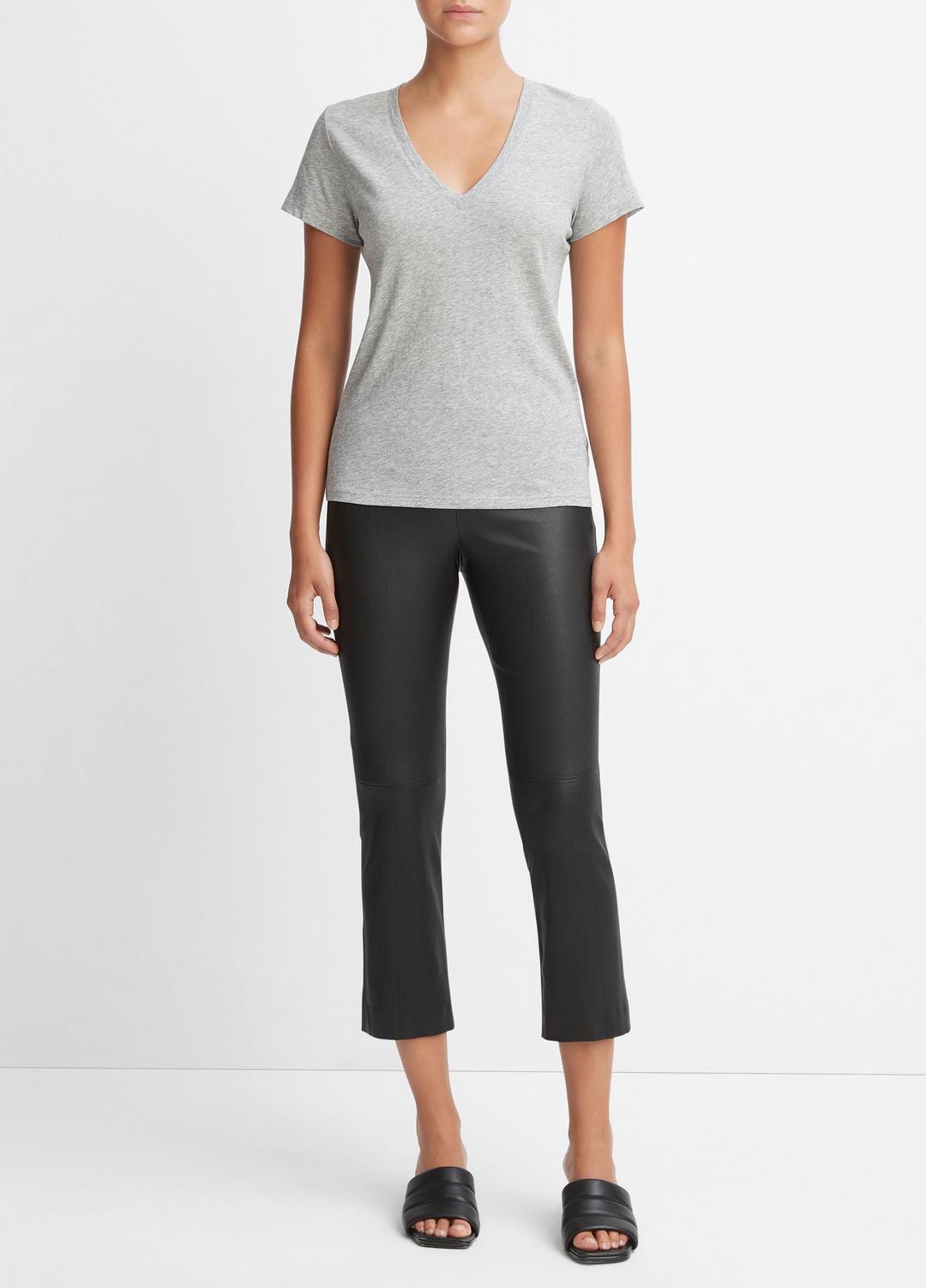 Essential Pima Cotton V-Neck T-Shirt in Short Sleeve | Vince outlet