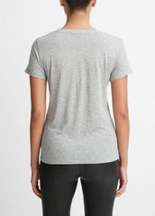 Essential Pima Cotton V-Neck T-Shirt in Short Sleeve | Vince outlet