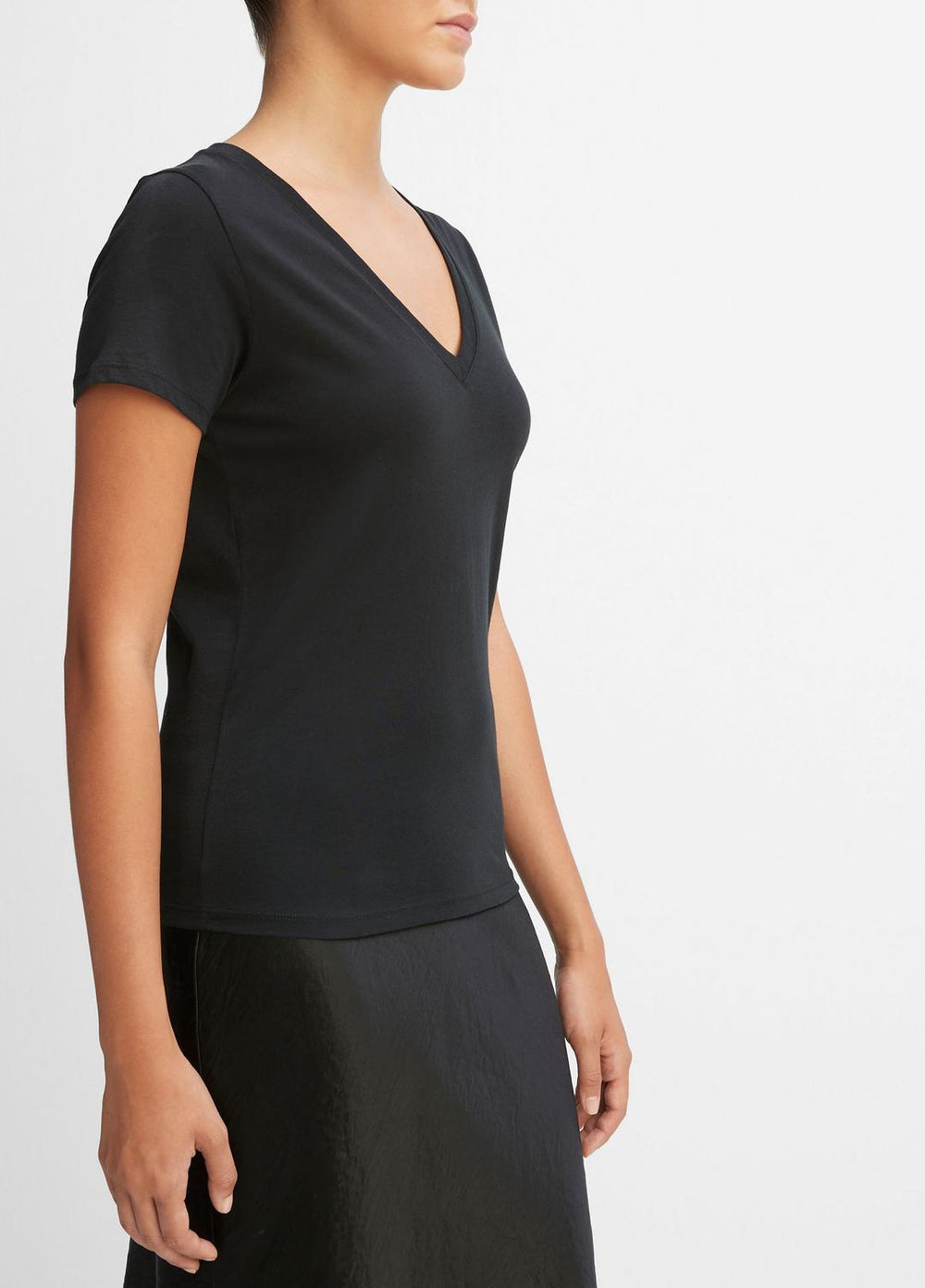 Essential Pima Cotton V-Neck T-Shirt in Short Sleeve | Vince sale