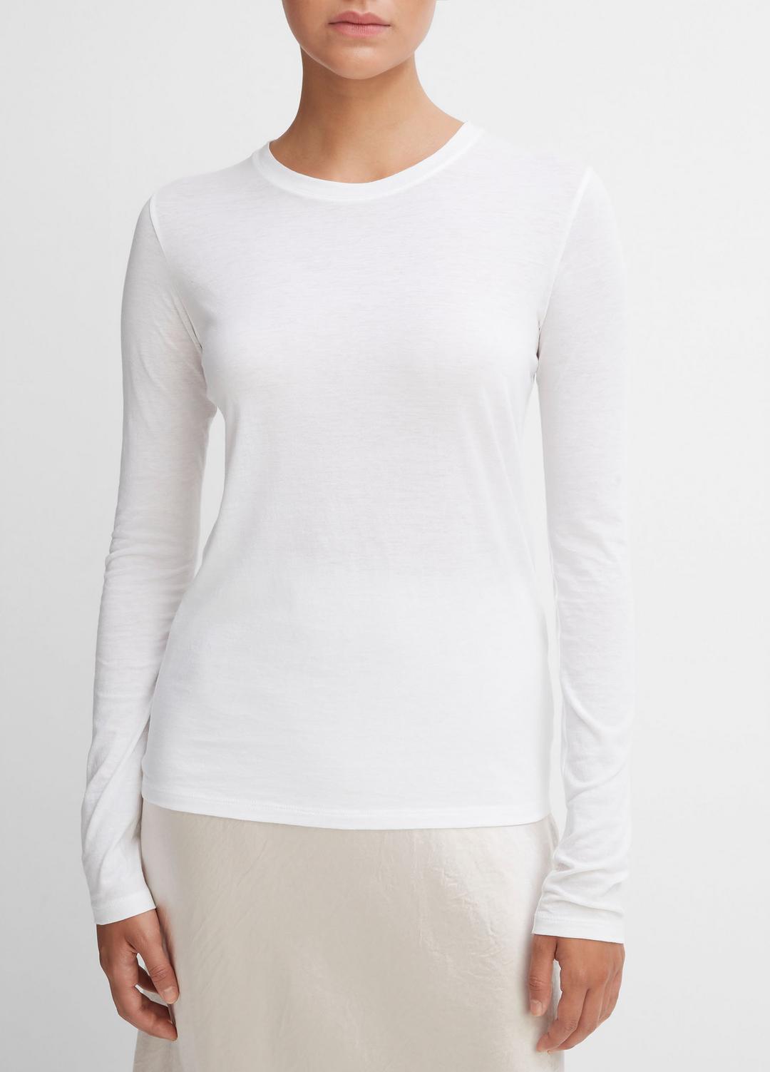 Essential Long Sleeve Crew Neck T-Shirt in Long Sleeve | Vince for sale
