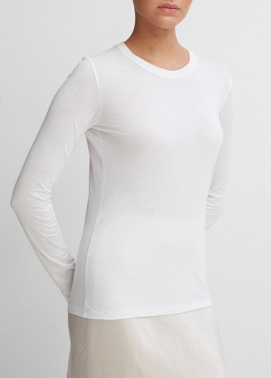 Essential Long Sleeve Crew Neck T-Shirt in Long Sleeve | Vince for sale
