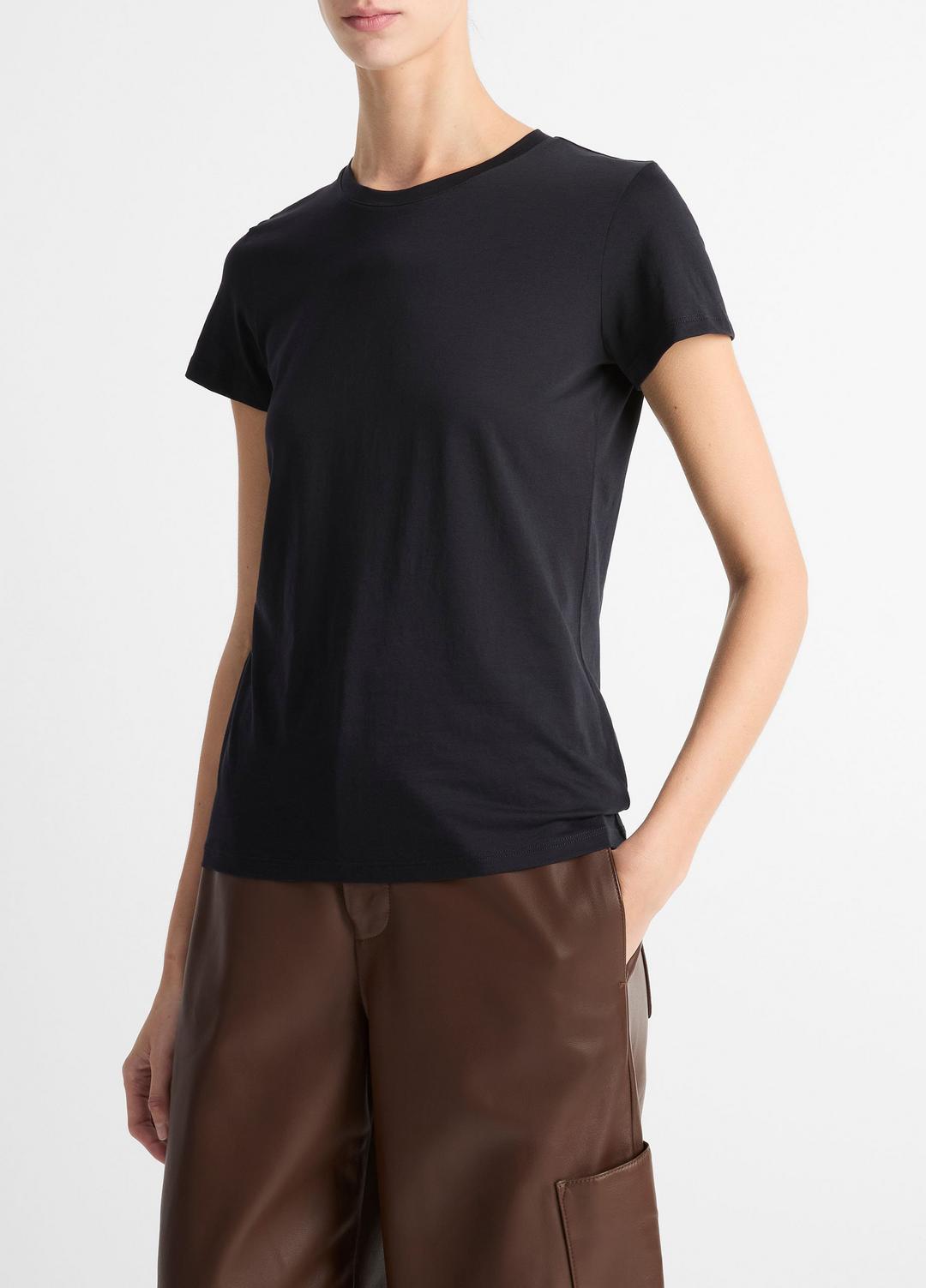 Essential Pima Cotton Crew Neck T-Shirt in Short Sleeve | Vince near me
