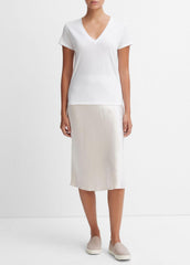 Essential Pima Cotton V-Neck T-Shirt in Short Sleeve | Vince outlet
