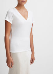 Essential Pima Cotton V-Neck T-Shirt in Short Sleeve | Vince outlet