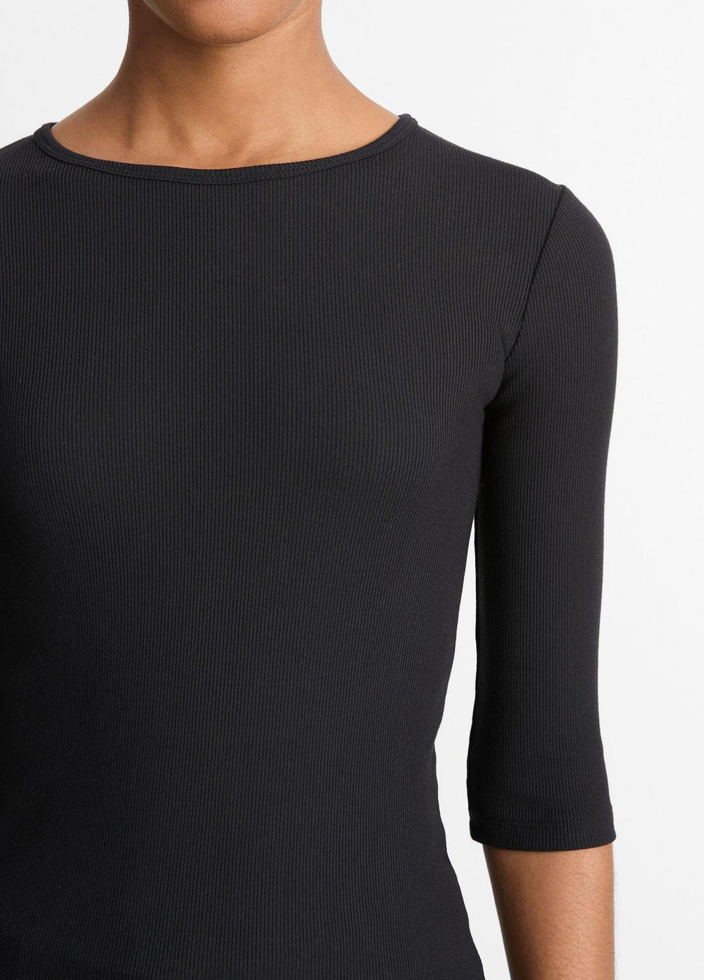 Elbow-Sleeve Crew Neck T-Shirt in Short Sleeve | Vince Online