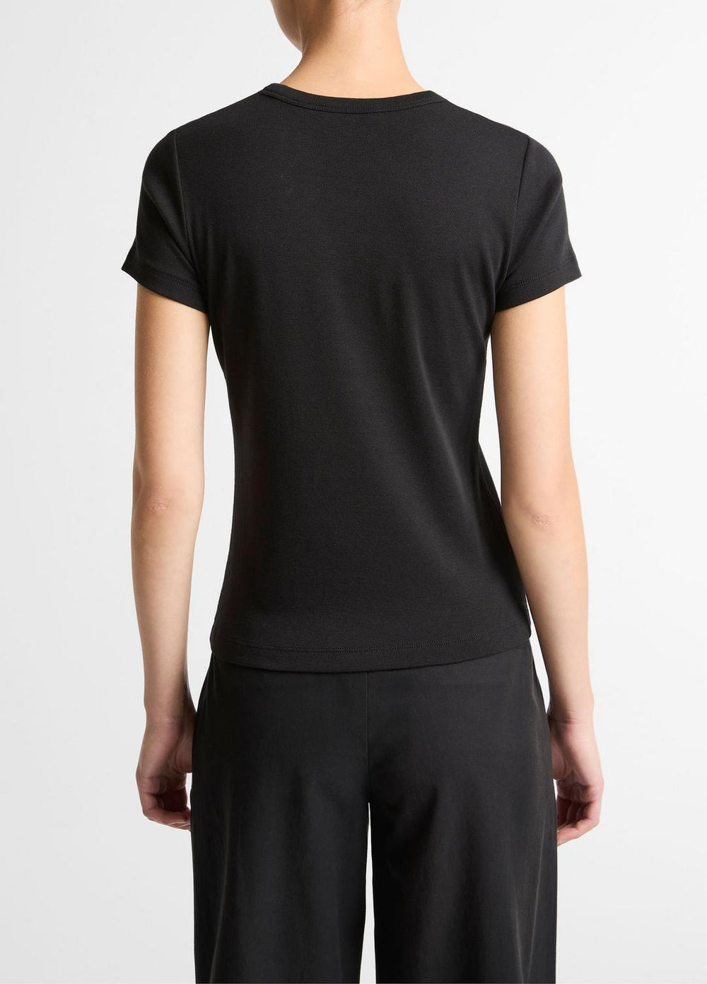 Pima Cotton-Blend '90s Shrunken T-Shirt in Short Sleeve | Vince for sale
